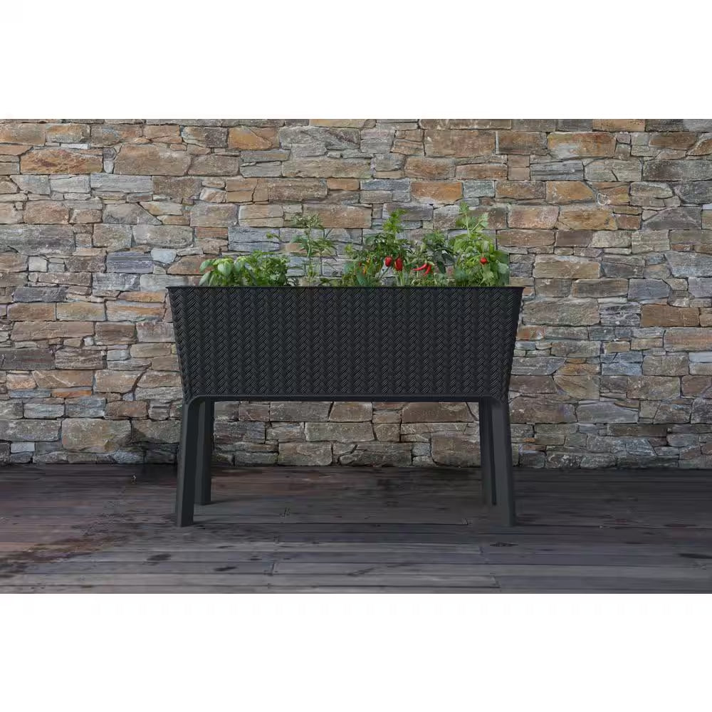 Splendor 29.8 In. H X 44.9 In. W Anthracite Raised Garden Bed