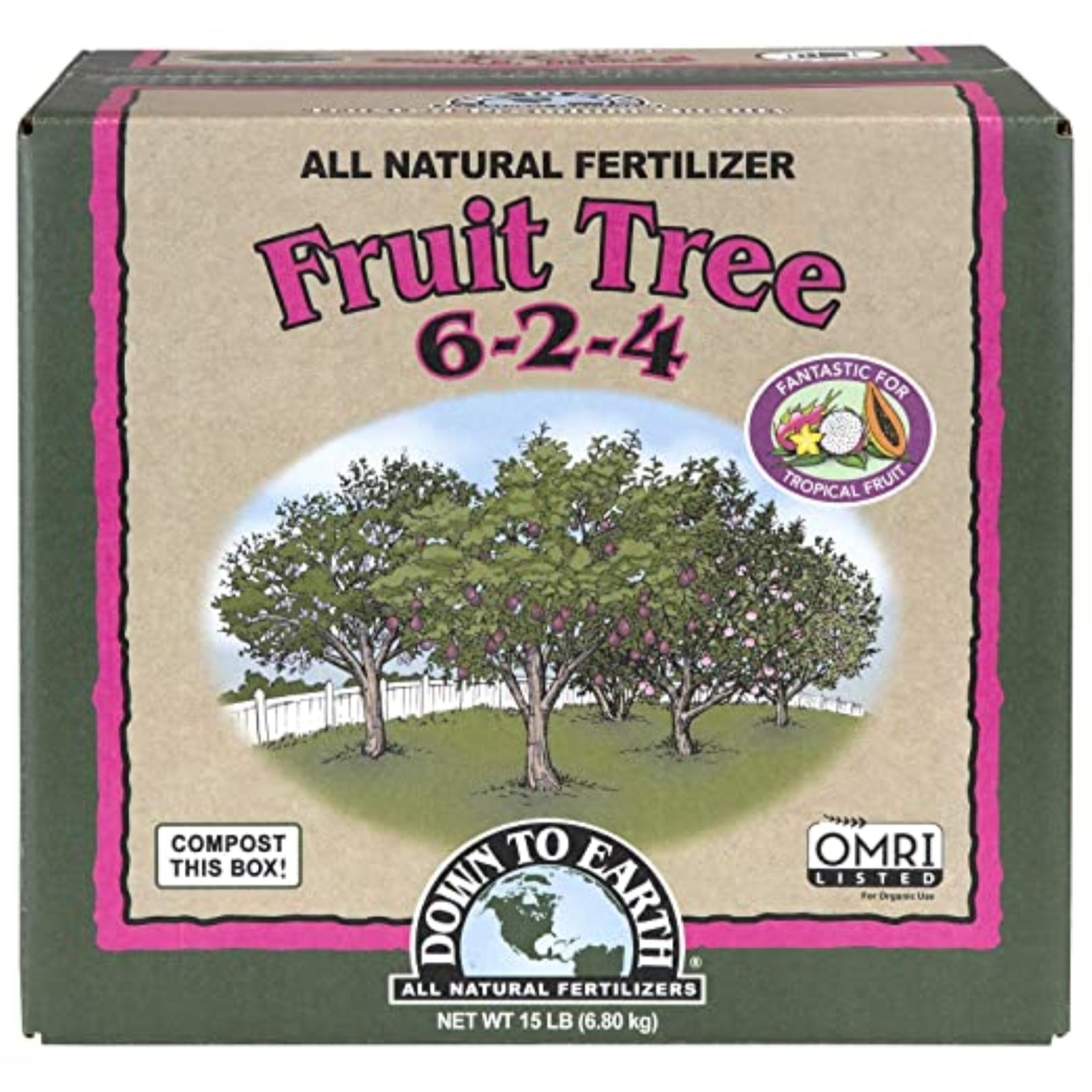 Down to Earth Organic 6-2-4 Fruit Tree—All-Natur