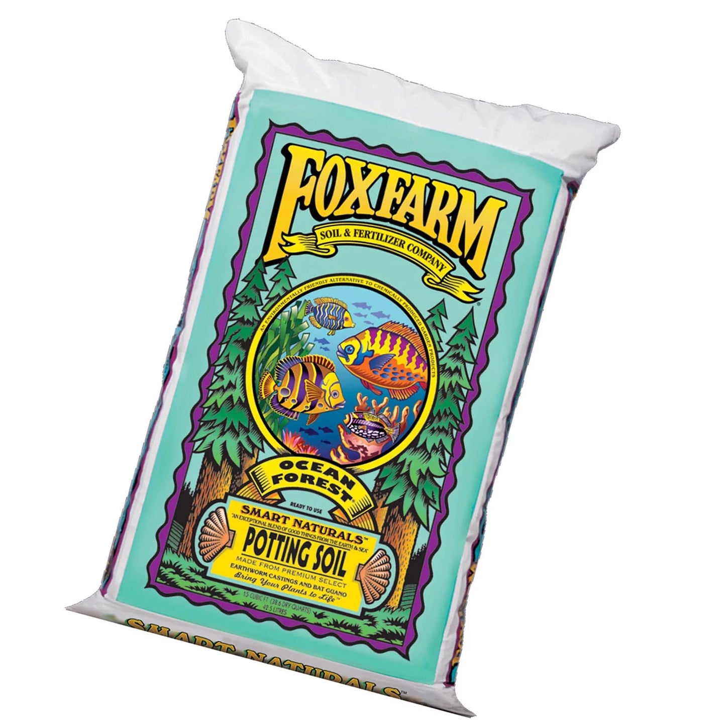 FX14053 Ocean Forest Organic Garden Potting Soil Mix 12 Quarts (6 Pack)