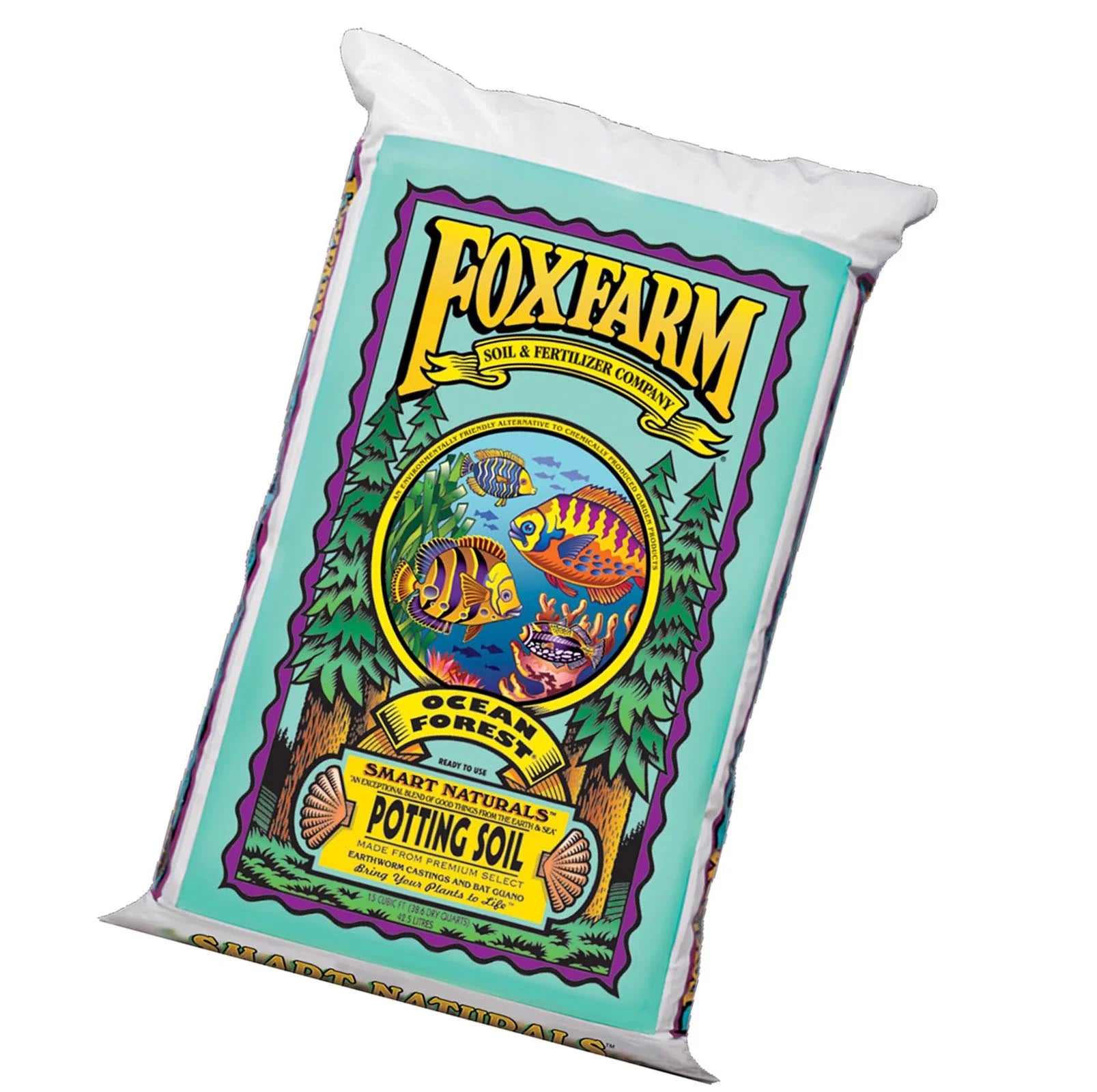 FX14053 Ocean Forest Organic Garden Potting Soil Mix 12 Quarts (6 Pack)