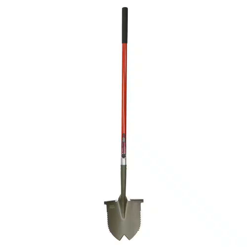 57 In., 46.5 In. Handle Root Slayer Carbon Steel XL round Head Shovel