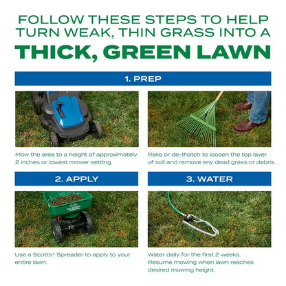 Turf Builder Thick'R Lawn Sun and Shade 12 Lbs. Grass Seed, Fertilizer and Soil Improver to Thicken Thin Grass