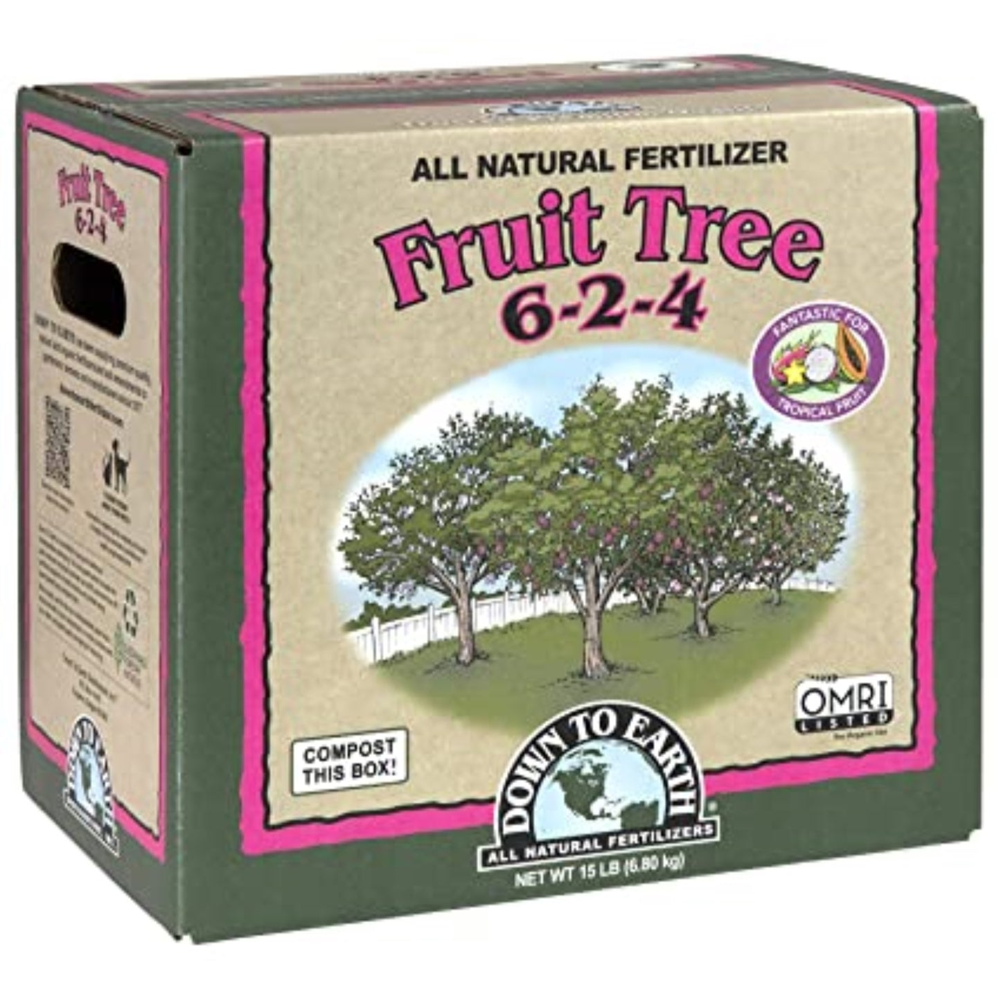 Down to Earth Organic 6-2-4 Fruit Tree—All-Natur