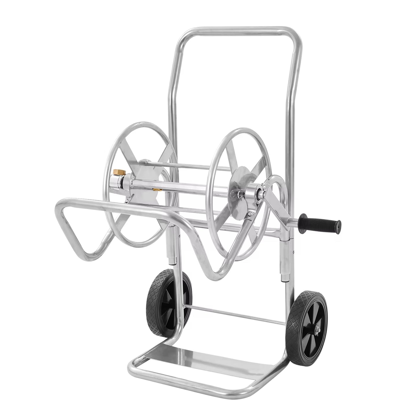 Succebuy Hose Reel Cart Garden Water Hose Carts Mobile Tools with Wheels Heavy Duty Powder-Coated Steel Outdoor Planting for Gar