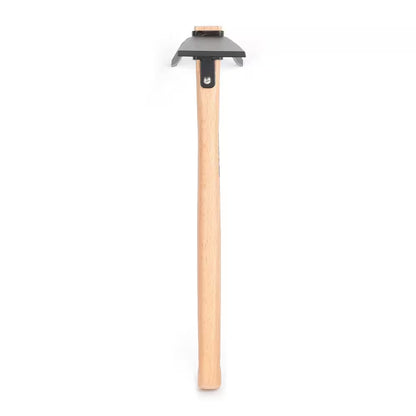 14.4-Inch Wooden Handle Digging Hoe and Cultivator Combination Tool