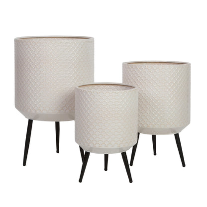 Metal Avery Modern Planters (Set of 3)
