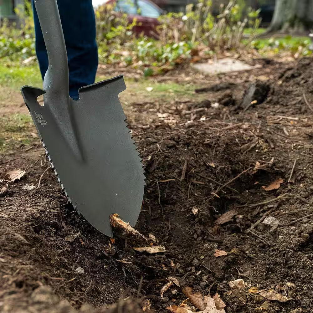 57 In., 46.5 In. Handle Root Slayer Carbon Steel XL round Head Shovel