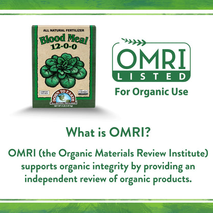Down to Earth Organic Blood Meal 12-0-0 All-Natural Fertilizer, 20 Lbs