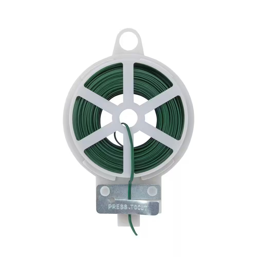 100 Ft. Heavy-Duty Garden Wire with Case and Cutter for Fencing and Plant Support