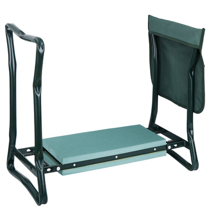 Folding Garden Kneeler Bench Kneeling Soft Eva Pad Seat with Stool Pouch