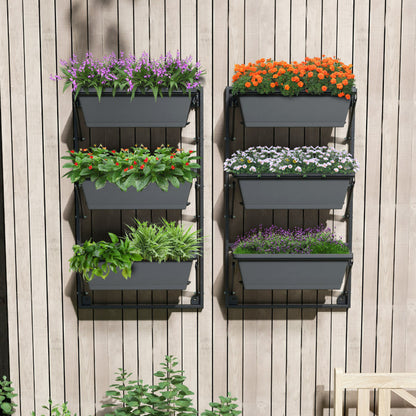 Hanging Vertical Planter Wall-Mounted Adjustable with Detachable Hooks