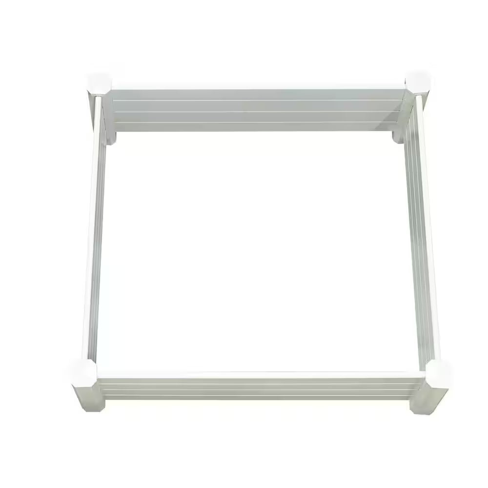 White Vinyl Raised Garden Bed (48 In. L X 15 In. W X 48 In. H)