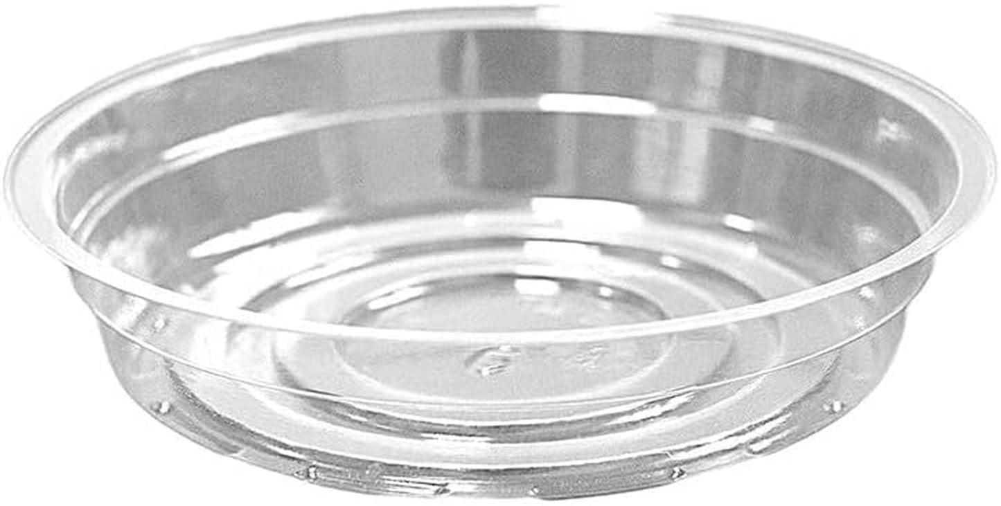 6 Inch 5 Pack Clear Plant Saucers Flower Pot Tray Excellent for Indoor & Outdoor Plants
