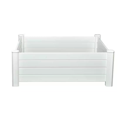 White Vinyl Raised Garden Bed (48 In. L X 15 In. W X 48 In. H)