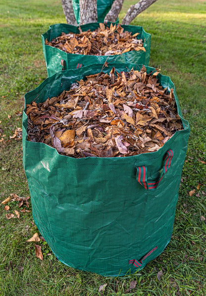 3-Pack 72 Gallon Yard Waste Bags, Reusable Heavy Duty Collapsible Garden Leaf Bags with Plastic Ring, Stand-Up Yard Waste Bin for Leaves, Lawn Debris & Grass Clippings