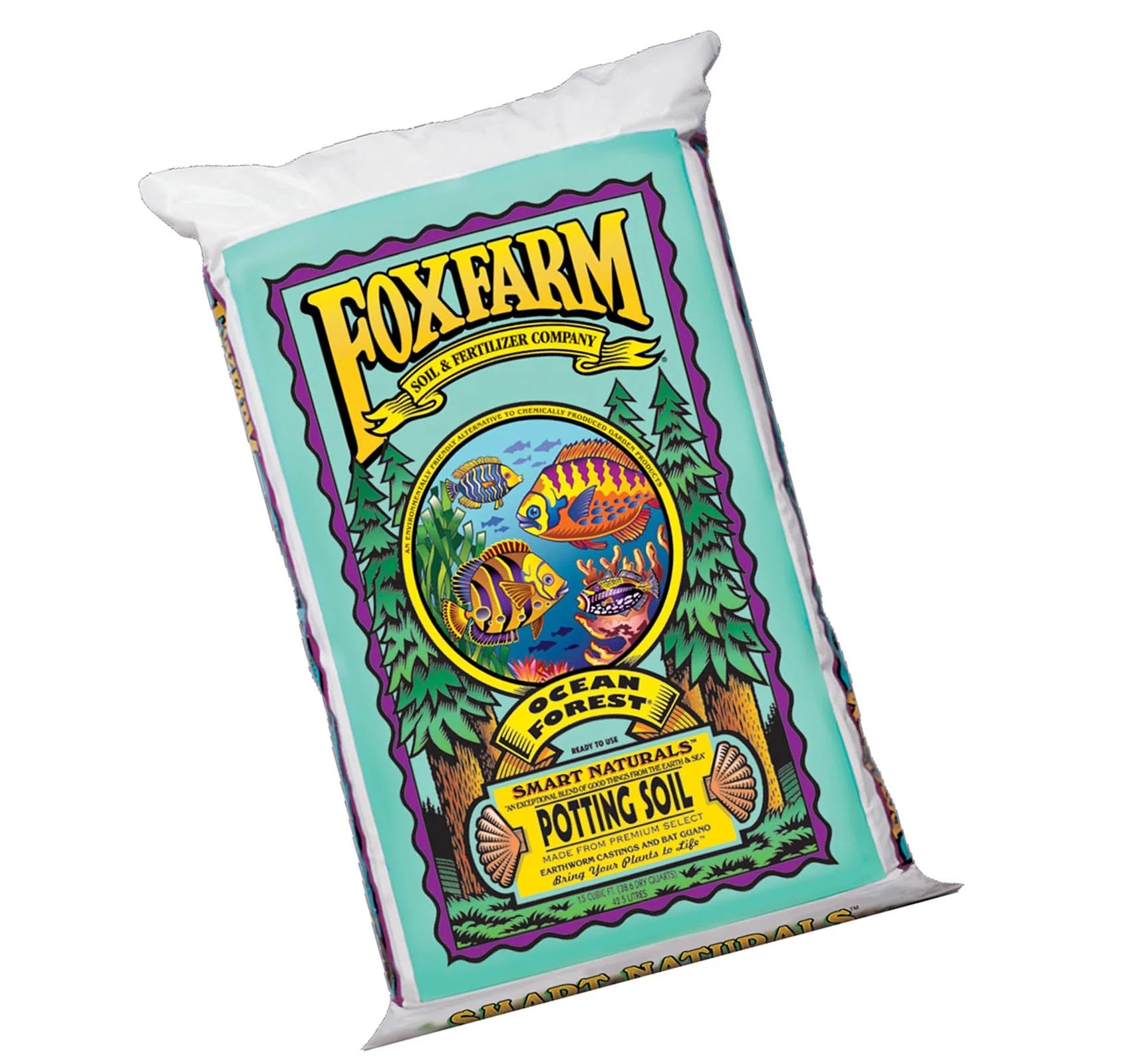 FX14053 Ocean Forest Organic Garden Potting Soil Mix 12 Quarts (6 Pack)