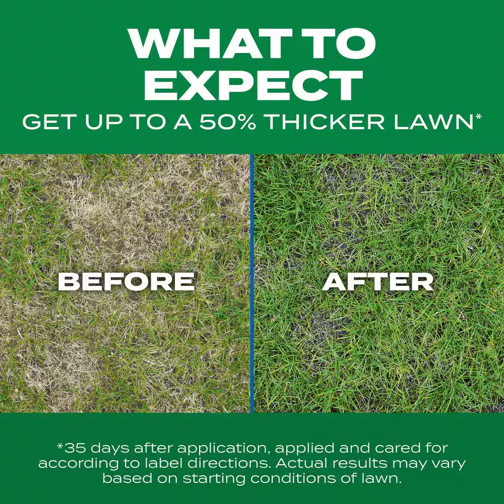 Turf Builder Thick'R Lawn Sun and Shade 12 Lbs. Grass Seed, Fertilizer and Soil Improver to Thicken Thin Grass