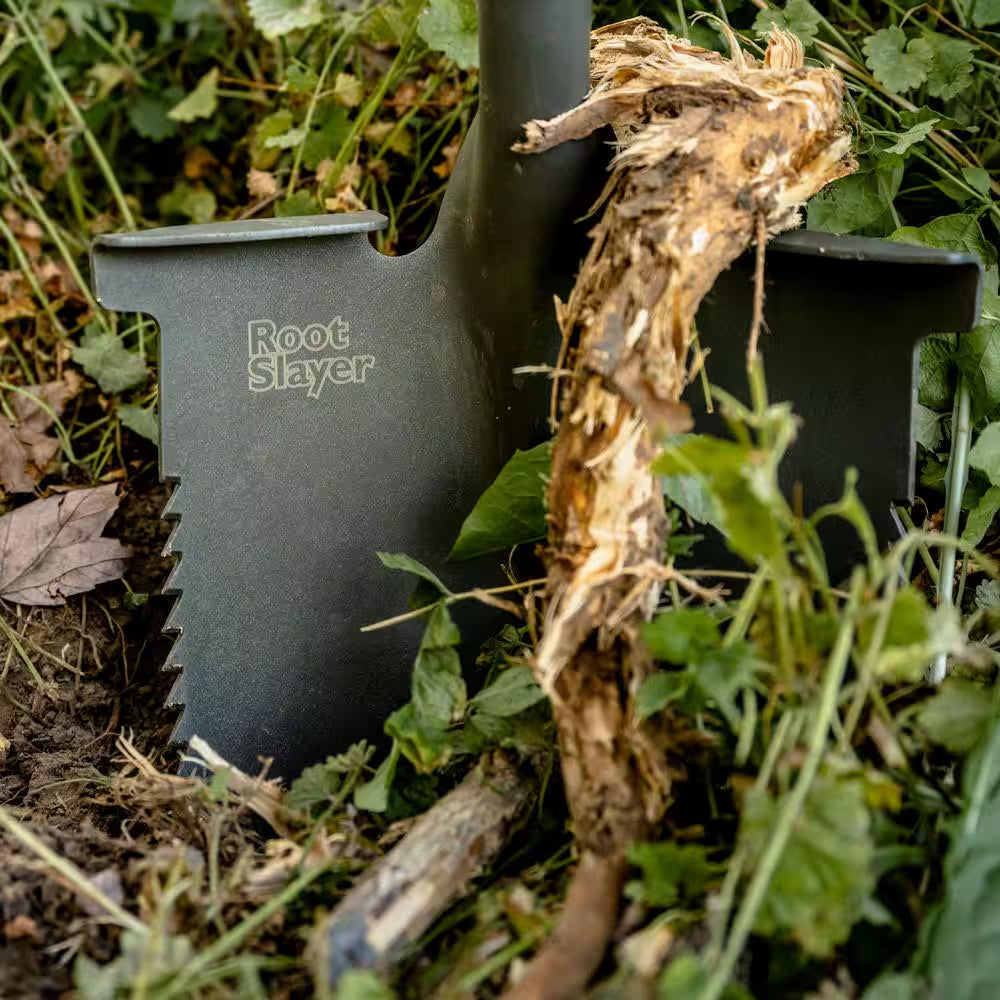 57 In., 46.5 In. Handle Root Slayer Carbon Steel XL round Head Shovel