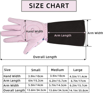Women'S Medium Purple Leather Gardening Gloves, Protective and Flexible