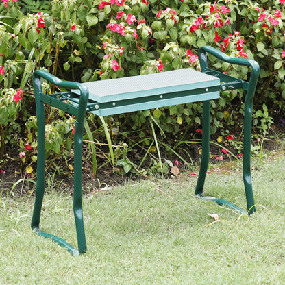 Folding Garden Kneeler Bench Kneeling Soft Eva Pad Seat with Stool Pouch