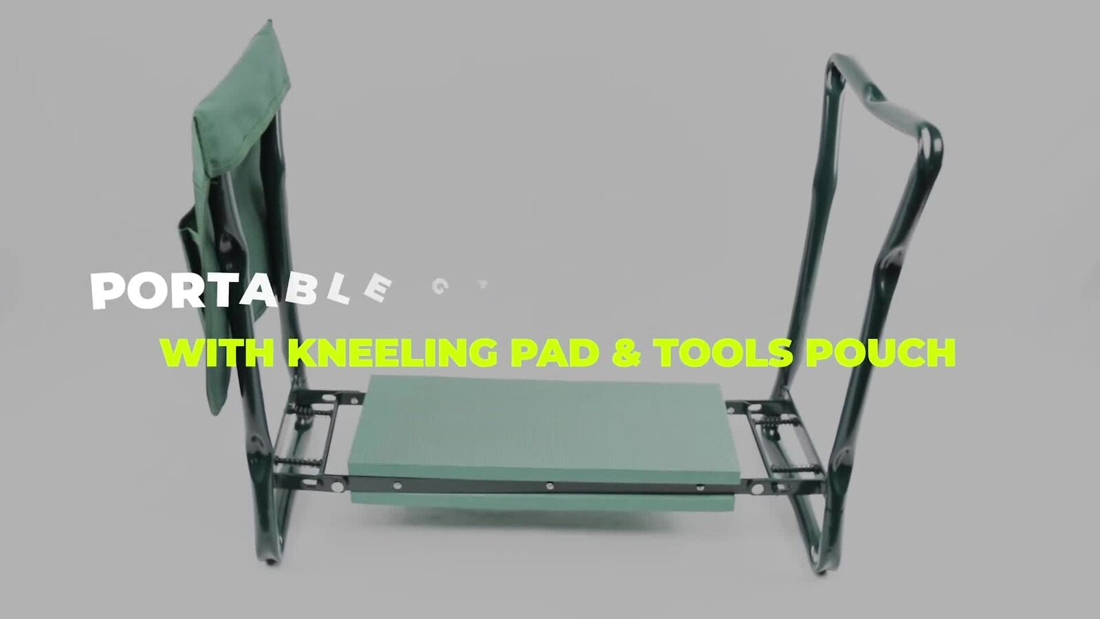 Folding Garden Kneeler Bench Kneeling Soft Eva Pad Seat with Stool Pouch