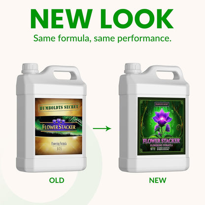 Flower Stacker | 0-7-5 Bloom Booster with Vitamin B1 | High Phosphorus Potassium Flowering Nutrients | Potting Soil Hydroponics Coco | Indoor & Outdoor Plants | 1 Gallon
