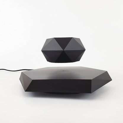 Magnetic Levitating Plant Pot - Rotating Floating Planter for Home and Office Decoration (Black)