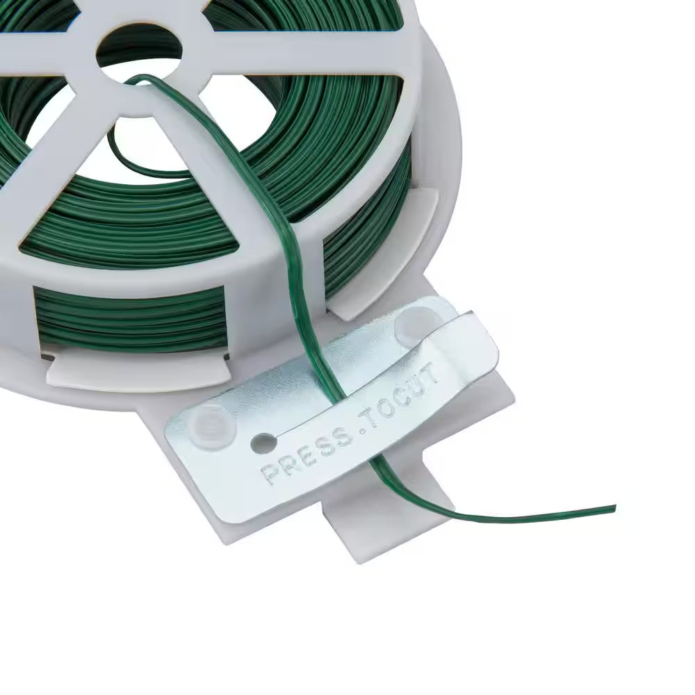 100 Ft. Heavy-Duty Garden Wire with Case and Cutter for Fencing and Plant Support