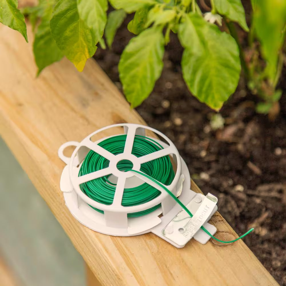 100 Ft. Heavy-Duty Garden Wire with Case and Cutter for Fencing and Plant Support