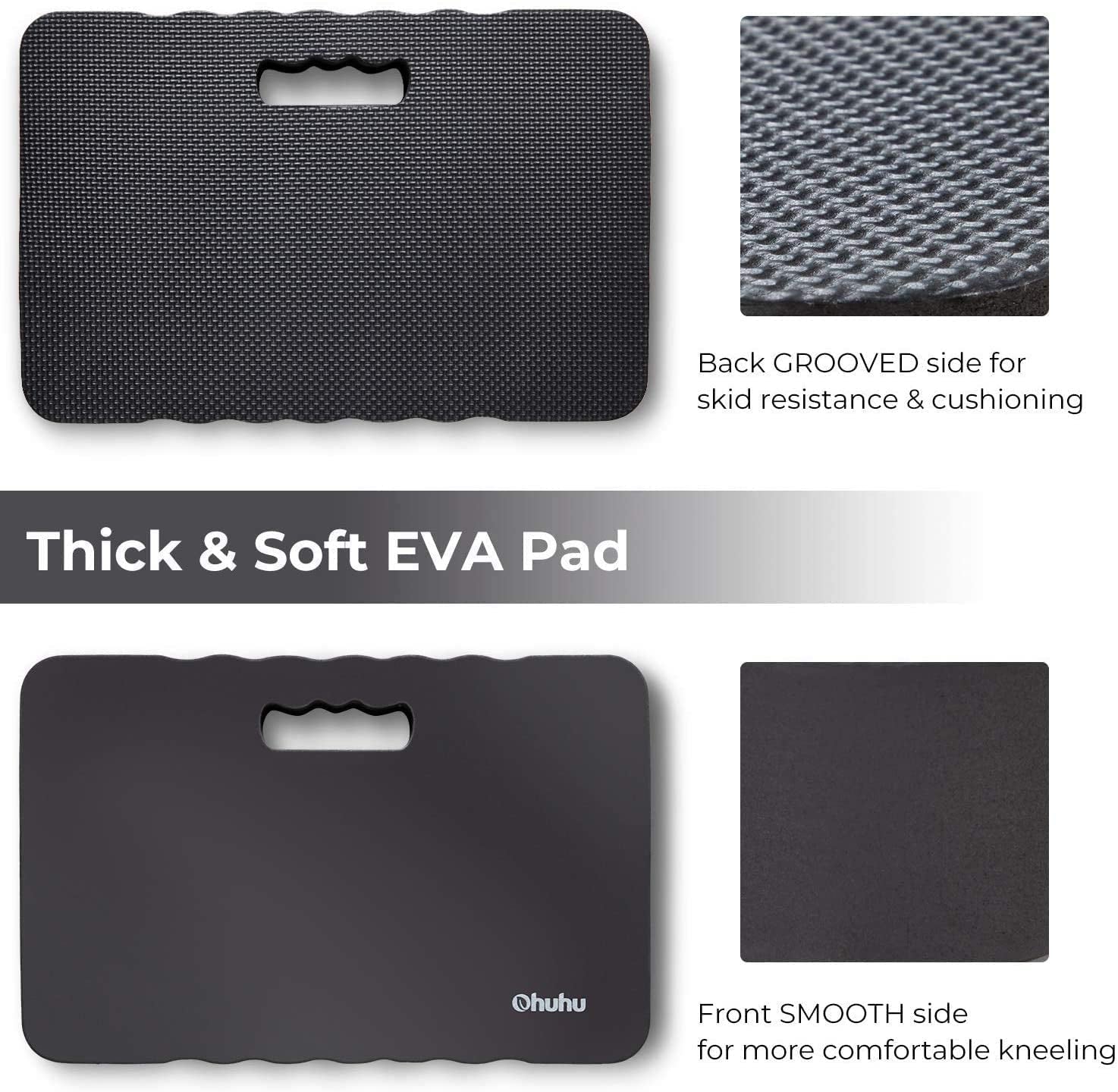 Premium Thick Kneeling Pad, 2-Pack Large Comfortable Gardening Knee Mat with 2 Different Surfaces, Extra Thick Knee Cushion Kneeler for Gardening Work Baby Praying, Gifts for Women Men Seniors